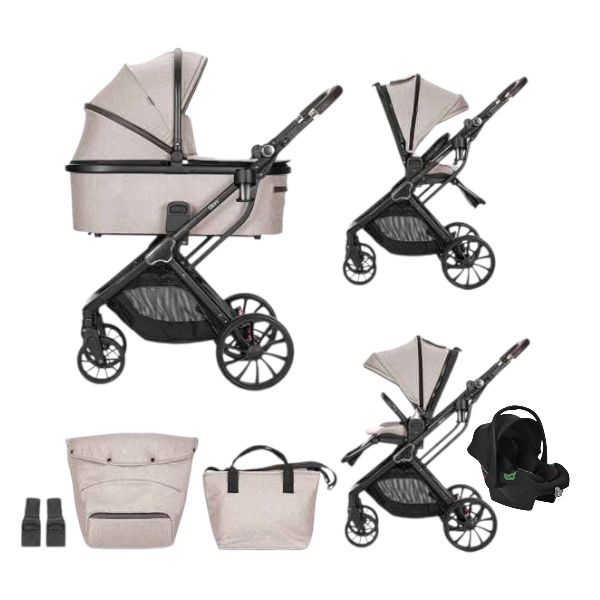 Комбинирана бебешка количка 3в1 Lorelli Glory, Beige + адаптори-NfEaa.png