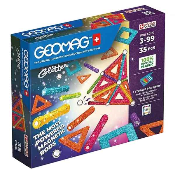 Магнитен конструктор Geomag, Glitter Panels, 35 части-NqPRk.jpeg