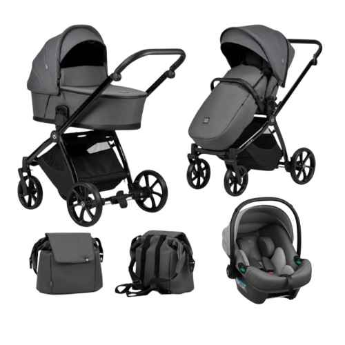 Комбинирана бебешка количка 4в1 Tutis MIO Plus, Graphite