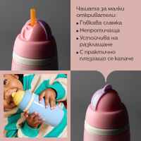 Неразливаща се термочаша с гъвкава силиконова сламка Insulated Straw Cup, с клапа против протичане и с плъзгащо се капаче-OCcci.jpeg