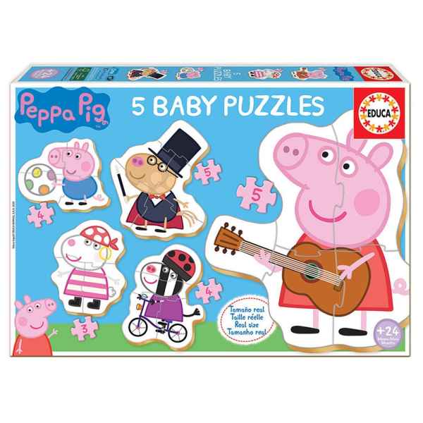 Пъзел Educa, Пепа Пиг и приятели, 3/4/4/5/5 части-OCwOj.jpeg