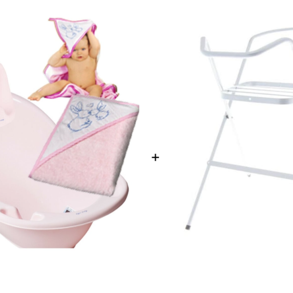Комплект за баня Tega baby Зайче, розов-ONQJK.png