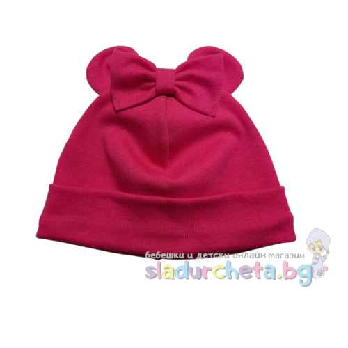 Бебешка шапка Калина, червена