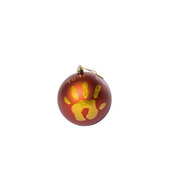 Коледна топка за отпечатък Tiny Love Tiny Creations, червена със златиста боя-OeqN3.jpeg