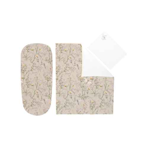 Бебешки спален комплект за количка Kikka Boo 6 части, Secret Garden Beige