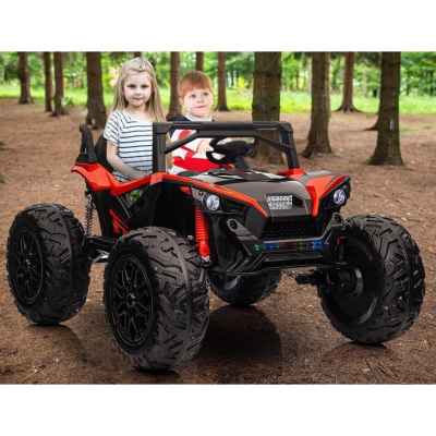 Акумулаторен джип JJ Off Road Buggy 4x4 UTV, двуместен червен