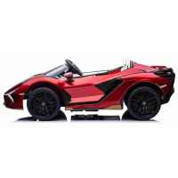 Акумулаторна кола JJ Lamborghini Sian 4x4 24V, двуместна червен металик-OpePD.jpeg