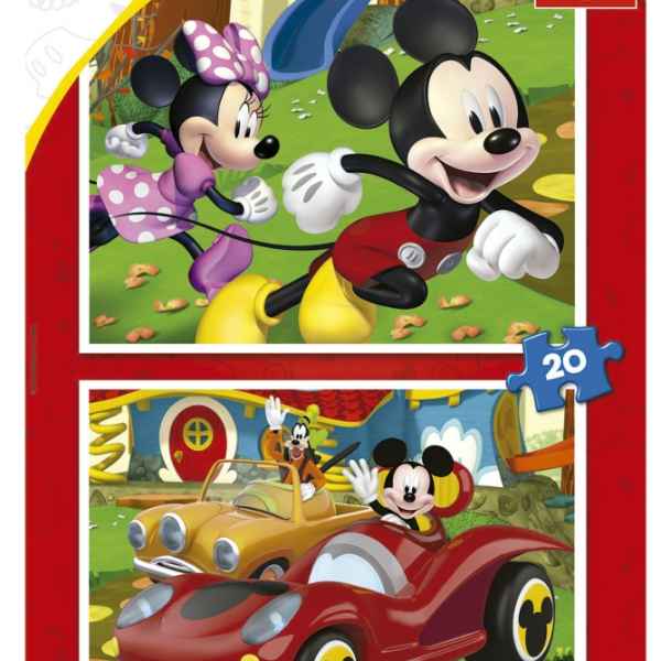 Пъзел 2 в 1 Educa, Mickey Mouse, Забавна къща, 2 x 20 части-P07em.jpeg