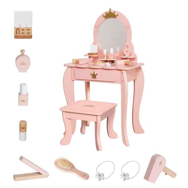 Дървена тоалетка Ginger, Принцеска, Розова-P1Iwp.jpeg