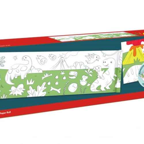 Творчески комплект Hape, Хартиена ролка за оцветяване, Динозаври