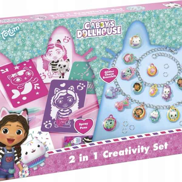 Творчески комплект Totum, Gabby′s Dollhouse, Направи сам гривни и рисувай 2 в 1-PCw1M.jpeg