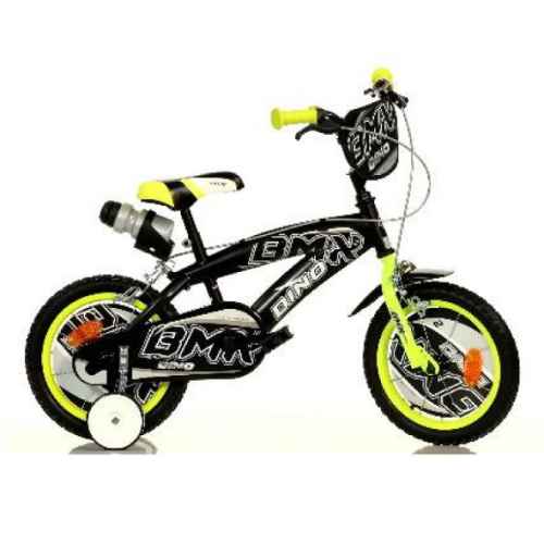 Детски велосипед Dino Bikes BMX 14“ с бутилка, Black/Yellow