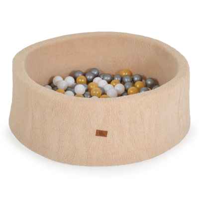 Мек басейн Moni Toys Boucle, с 200 топки бежов