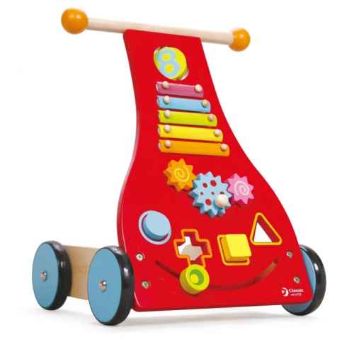 Дървена проходилка Classic World, уокър с активности