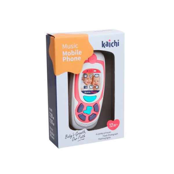 Играчка мобилен телефон Kaichi, с музика и светлина розов-PEpE0.jpeg