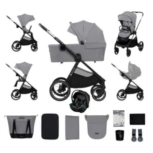 Комбинирана бебешка количка 4в1 KinderKraft Nea 2.0, Platinium grey