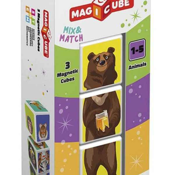 Магнитен конструктор Geomag, Magicube, Животни, 3 части-PLwU5.jpeg