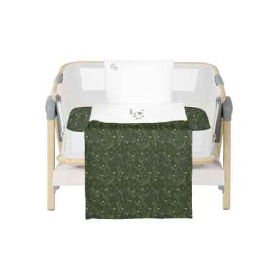 Бебешки спален комплект за мини-кошара Kikka Boo, 5 части Secret Garden Green