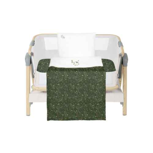 Бебешки спален комплект за мини-кошара Kikka Boo, 5 части Secret Garden Green