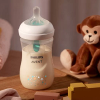 Шише за хранене AVENT Natural Response, с клапа AirFree, 260 мл, с биберон без протичане, 1м+, Звезди и Мече-PaTN0.png