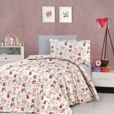 10бр. Детски спален комплект, Розово зайче