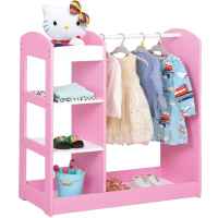 Детска стойка за дрехи с огледало Ginger Home, розова-Po1qc.jpeg