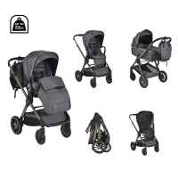 Комбинирана бебешка количка 3в1 Cangaroo iClick, Сива-PxR28.jpeg