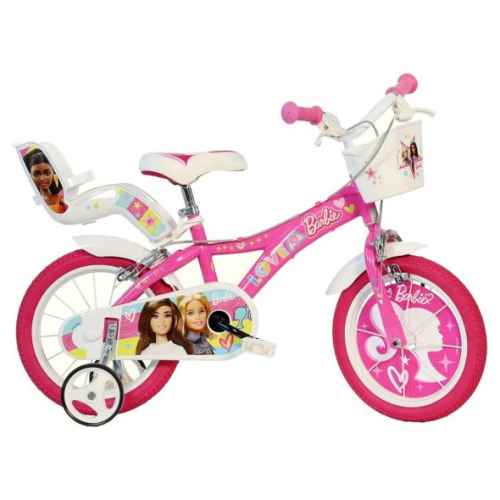 Детски велосипед Dino Bikes Barbie 14“, Розов