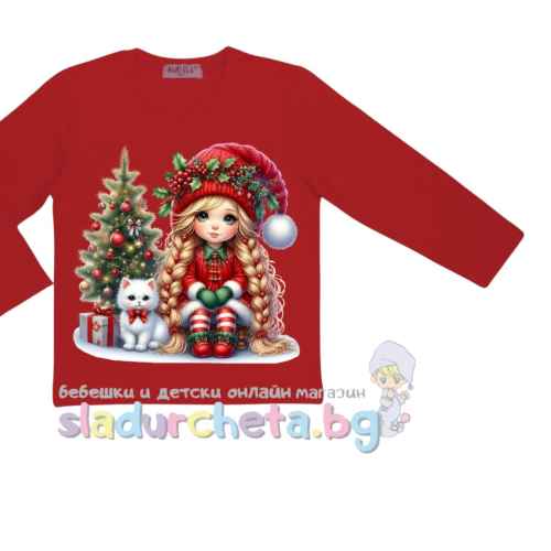 Детска блуза Светли, червена