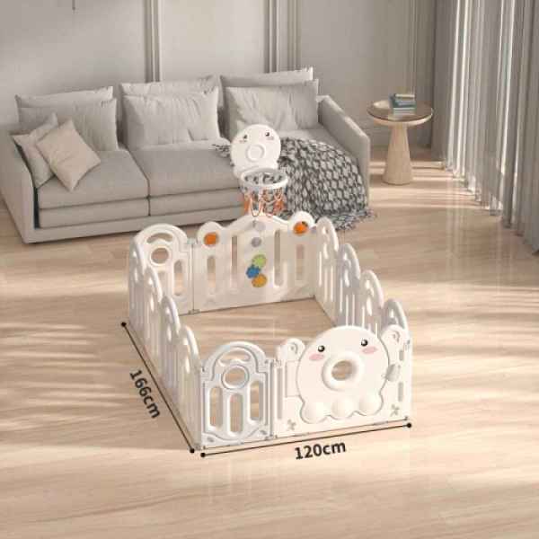 Бебешка ограда с баскетболен кош и табло с активности Feelkids, Октопод-Q7g3z.jpeg