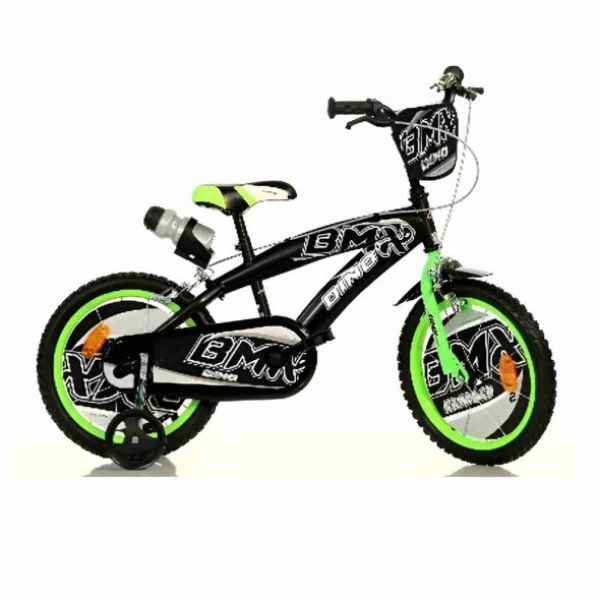 Детски велосипед Dino Bikes BMX 16“ с бутилка, Black/Green-QAG6U.jpeg