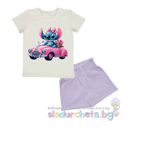 Комплект от 2 части Светли - тениска и къс панталон