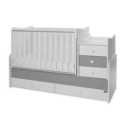 Бебешко легло Lorelli MAXI PLUS NEW 70/160, БЯЛО/STONE GREY-3BOX