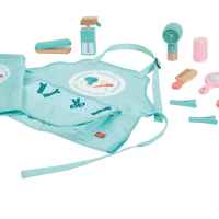 Детски дървен комплект Hape, Малки фризьори, 15 части-QOuU6.jpeg