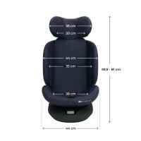 Столче за кола KinderKraft I-Grow 2 PLUS 40-150 см, Navy-QSbzZ.jpeg