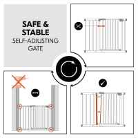 Предпазна преграда за бебе Hauck Clear Step 2 + удължител 21 см, White-QXqAK.jpeg
