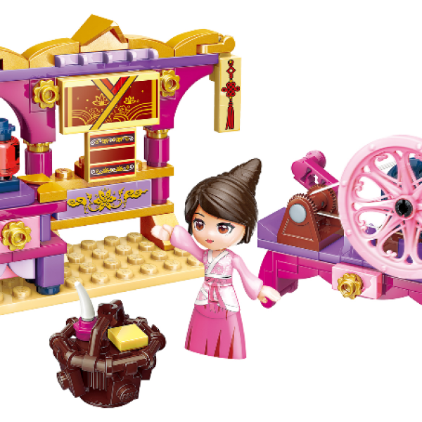 Конструктор Qman, Мулан, Героинята на древен Китай, Тъкачен ден, 118 части-QhaFr.png