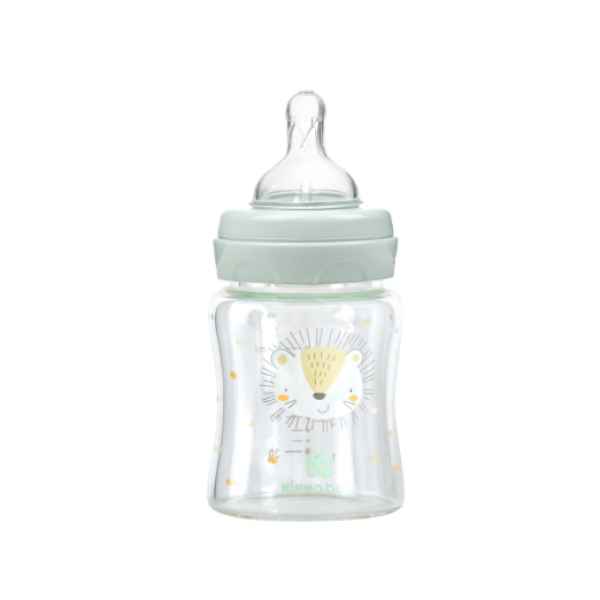 Шише стъклено Kikka Boo 120 мл Jungle King, Mint-Qodeq.jpeg