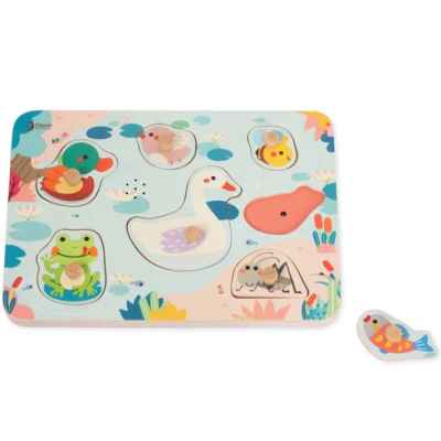 Интерактивен пъзел Езерото Classic World, 8 дървени части