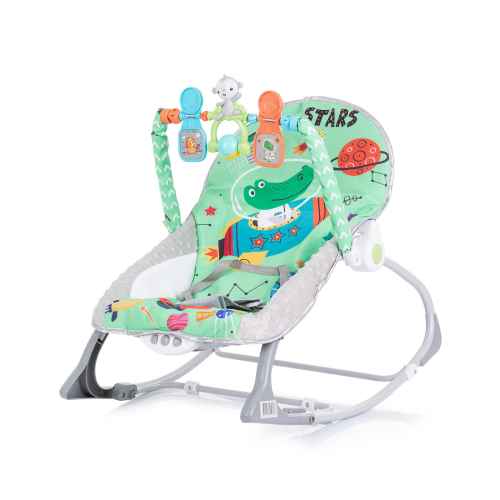 Бебешки музикален шезлонг Chipolino Baby Spa, зелен