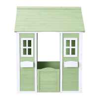 Детска дървена къща за игра Ginger Home, зелено и бяло-R2C85.jpeg