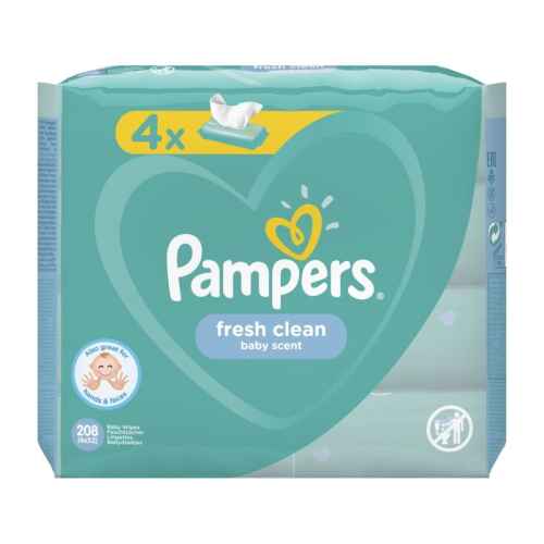 Влажни кърпички Pampers Fresh, 4x52