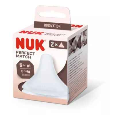 NUK Perfect Match биберон за храна силикон U 6+, 2бр.