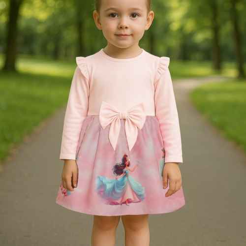 Детска рокля Мариела, светлорозов