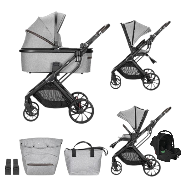 Комбинирана бебешка количка 3в1 Lorelli Glory, Grey + адаптори-RCFHg.png
