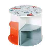 Комплект детска дървена кръгла маса с 4 стабилни столчета GINGER, DOGS-RCGd0.jpg