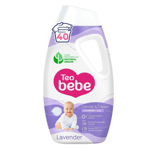 Гел за пране Тео Бебе Gentle & Clean, Лавандула 1.8 л