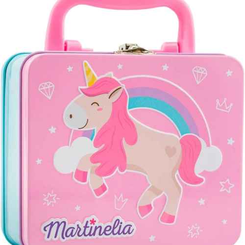 Комплект козметика в метално куфарче Martinelia, Little Unicorn, 15 части