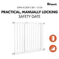 Предпазна преграда за бебе Hauck Open N Stop 2 + удължител 21 см, White-RLLIO.jpeg