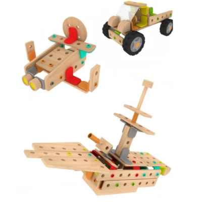 Класически дървен конструктор Classic World, 500 части